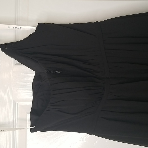 Azazie Hoya Black Sleevless Maxi Dress - Picture 6 of 16